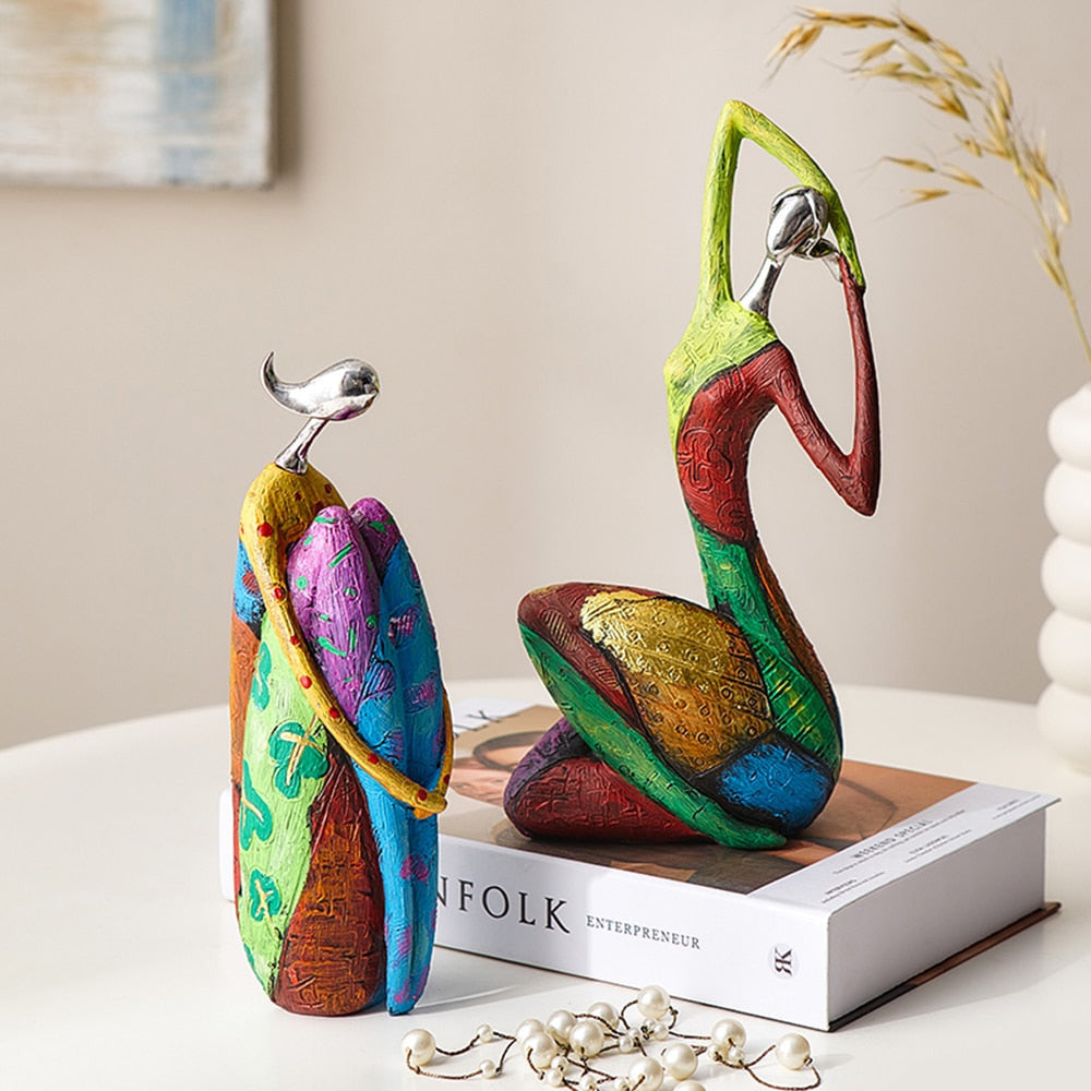 ArtZ® Abstract Colorful Women Sculptures