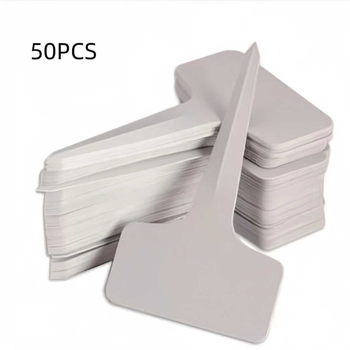 White PVC T-Type Plant Labels, 6 × 10 cm, 50–200 Pack