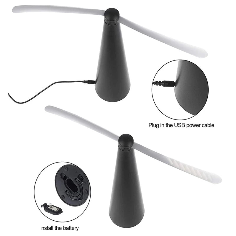 Fly Fans for Tables, Bug Fans with Holographic Blades, Keep Flies Away from Picnic, BBQ, Restaurant, Party, Indoor and Outdoor