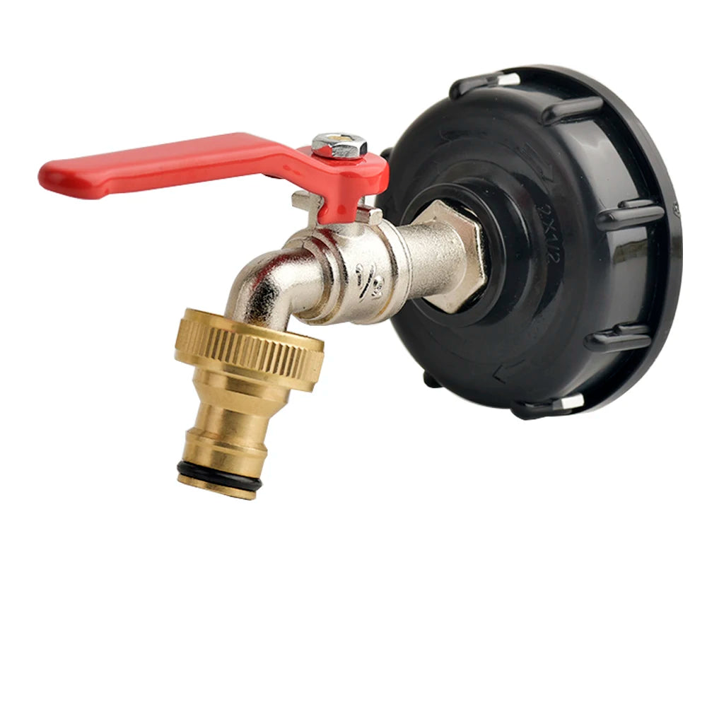 IBC Outlet Tap with 3/4 Inch Connector - Suitable for Most IBC Containers - EU Standard Outdoor Faucet for Water Tanks