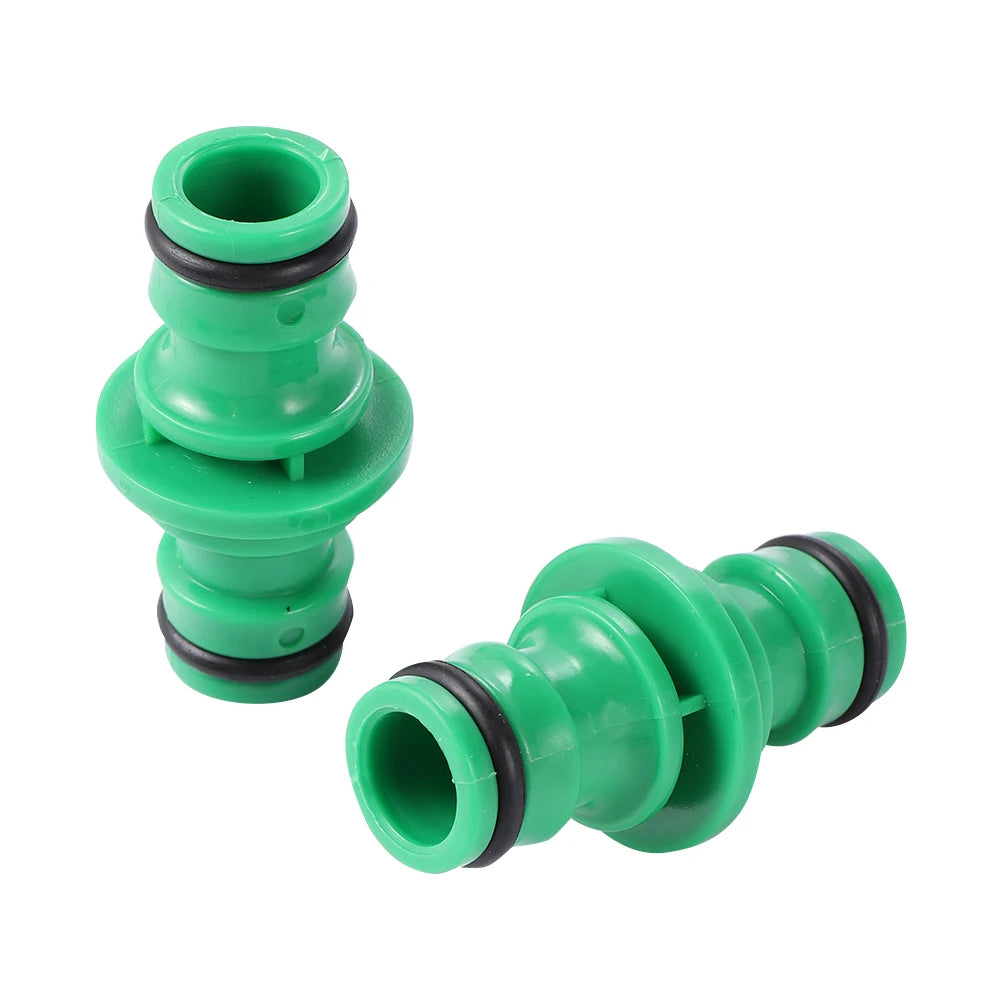 5Pcs Double Plug Hose Connector Extender for Garden Pipe Connecting Fast Release Quick Joint Irrigation Watering System Fitting