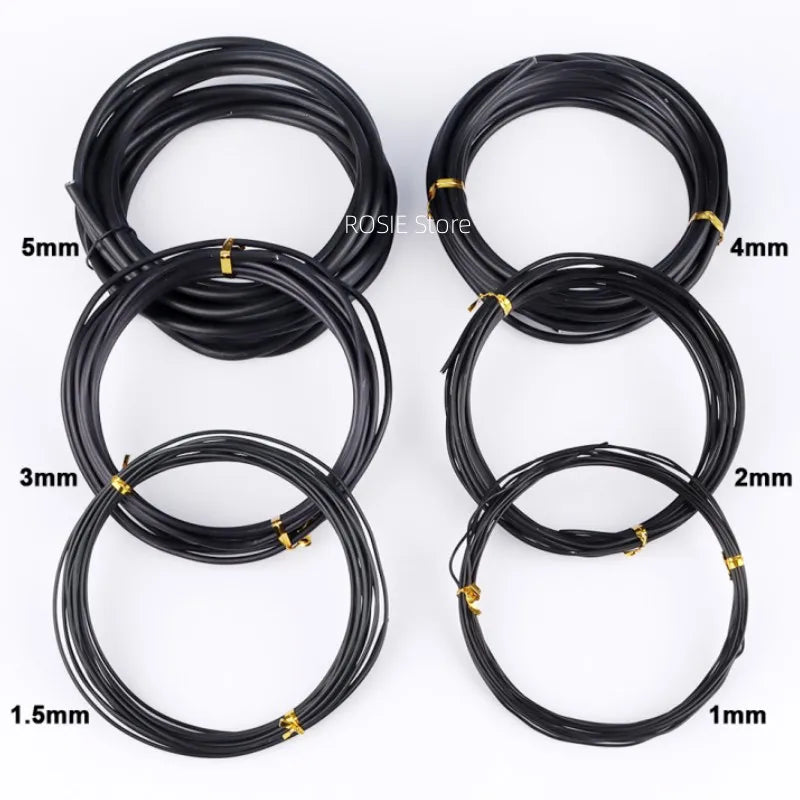 Black Aluminum Bonsai Wire, 1–5 mm, 5 m