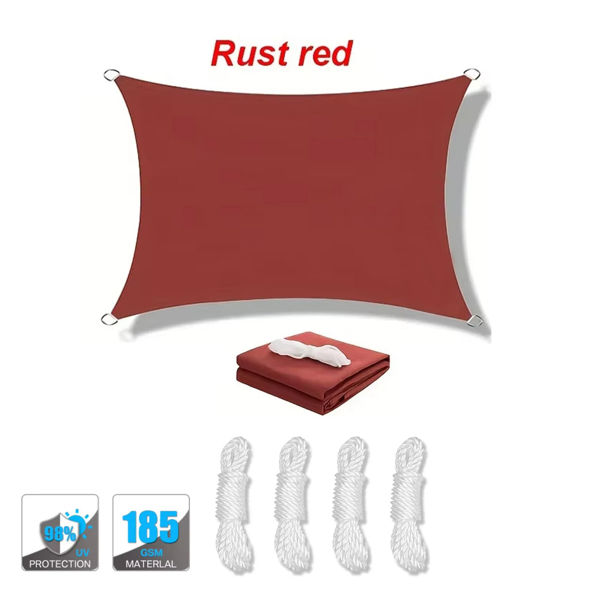 Shade Sail Canopy for Patio and Garden, Multiple Sizes and Colors
