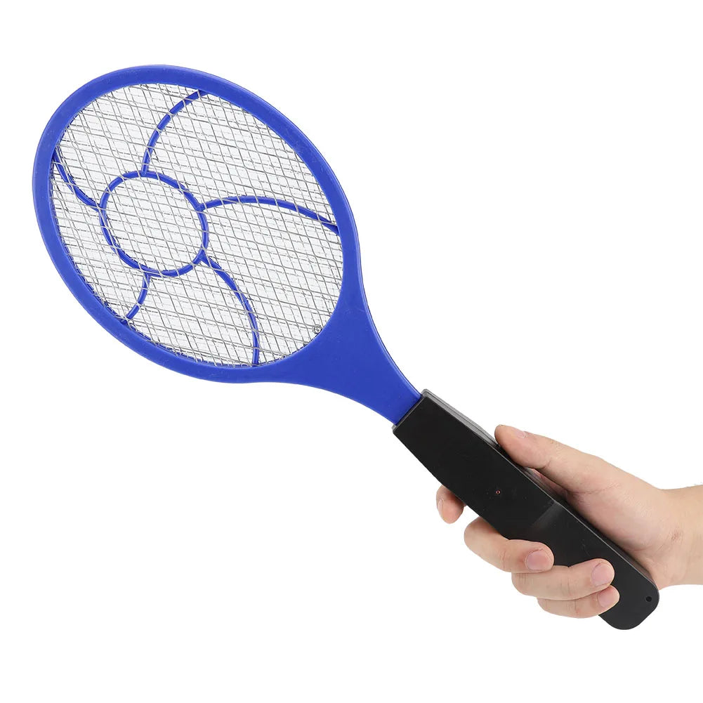 Battery Electric Fly Swatter, 3-Layer Net, Yellow or Blue