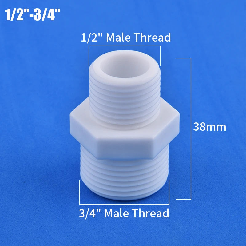 1/2" 3/4" 1" Male/Female Thread Reducer Joint Bushing Connector Garden Irrigation Water Pipe Fittings Aquarium Tank Nipple Joint
