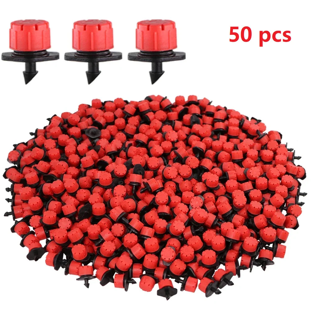 Adjustable 8-Outlet Drip Emitters, 1/4 in Barb, 50–200 Pack