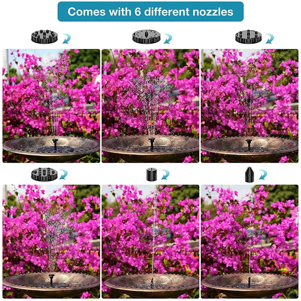 13/16/18cm Floating Solar Panel Solar Fountain Pump Bird Baths Garden Outdoor Water Pool Pond Decor