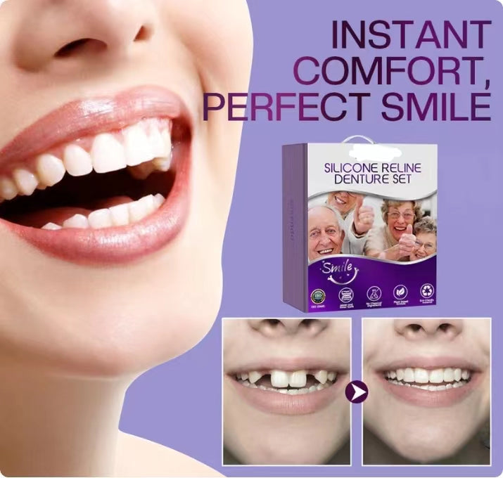 Silicone Denture Liner Set | Instant Comfort Fit | Secure Hold