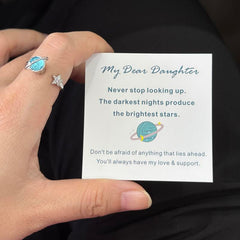 Stella Moon Ring | Adjustable Silver-Tone, Star and Moon Design