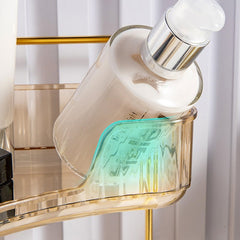 Tera Corner Cabinet Organizer | 3-Tier Transparent Design for Bathroom or Living Room