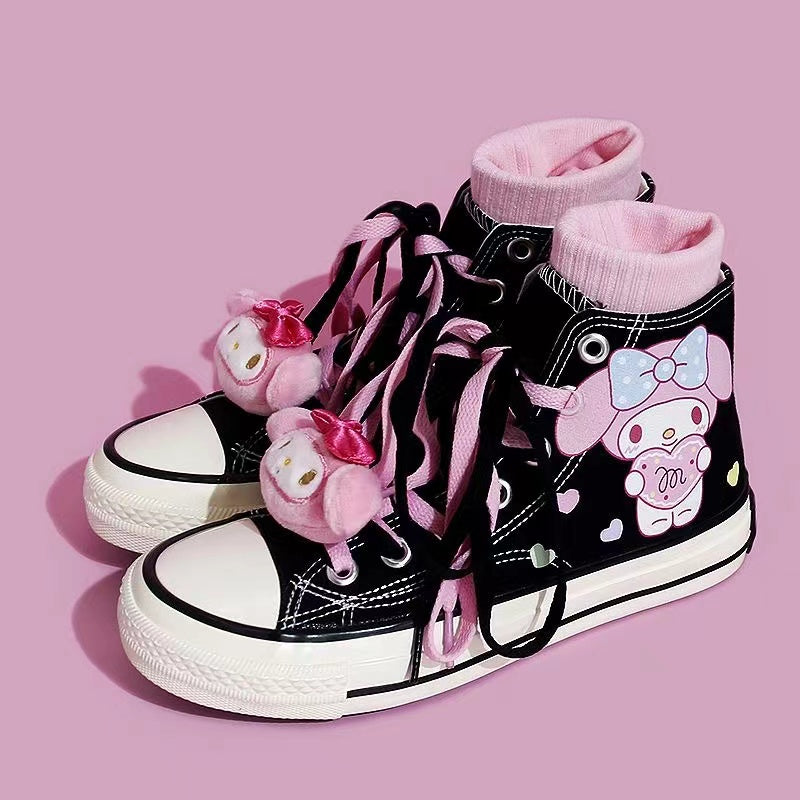 Zapatillas altas My Melody lindas y kawaii de lona