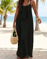 Wina Womens Dress | Backless Lightweight Cotton Summer Dress