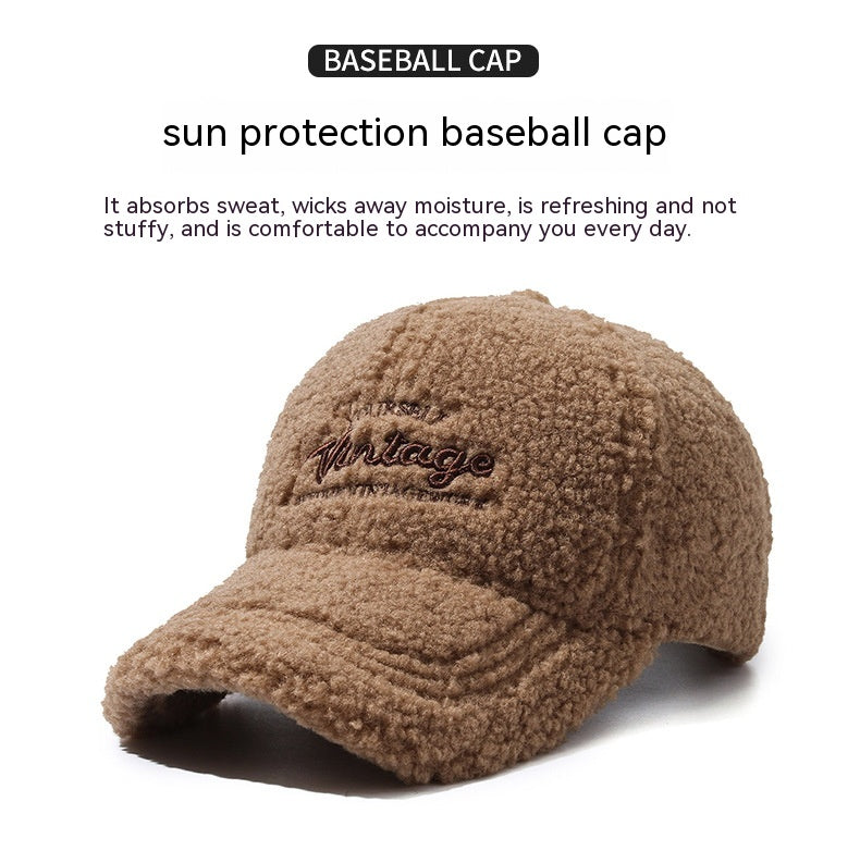 Autumn And Winter Thickened Warm Peaked Cap Korean Style Fashion Street Versatile Winter Baseball Cap