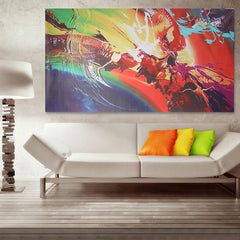 Impression sur toile abstraite ondulée 120 x 60 cm, peinture à l'huile, tableau mural, décoration d'intérieur 