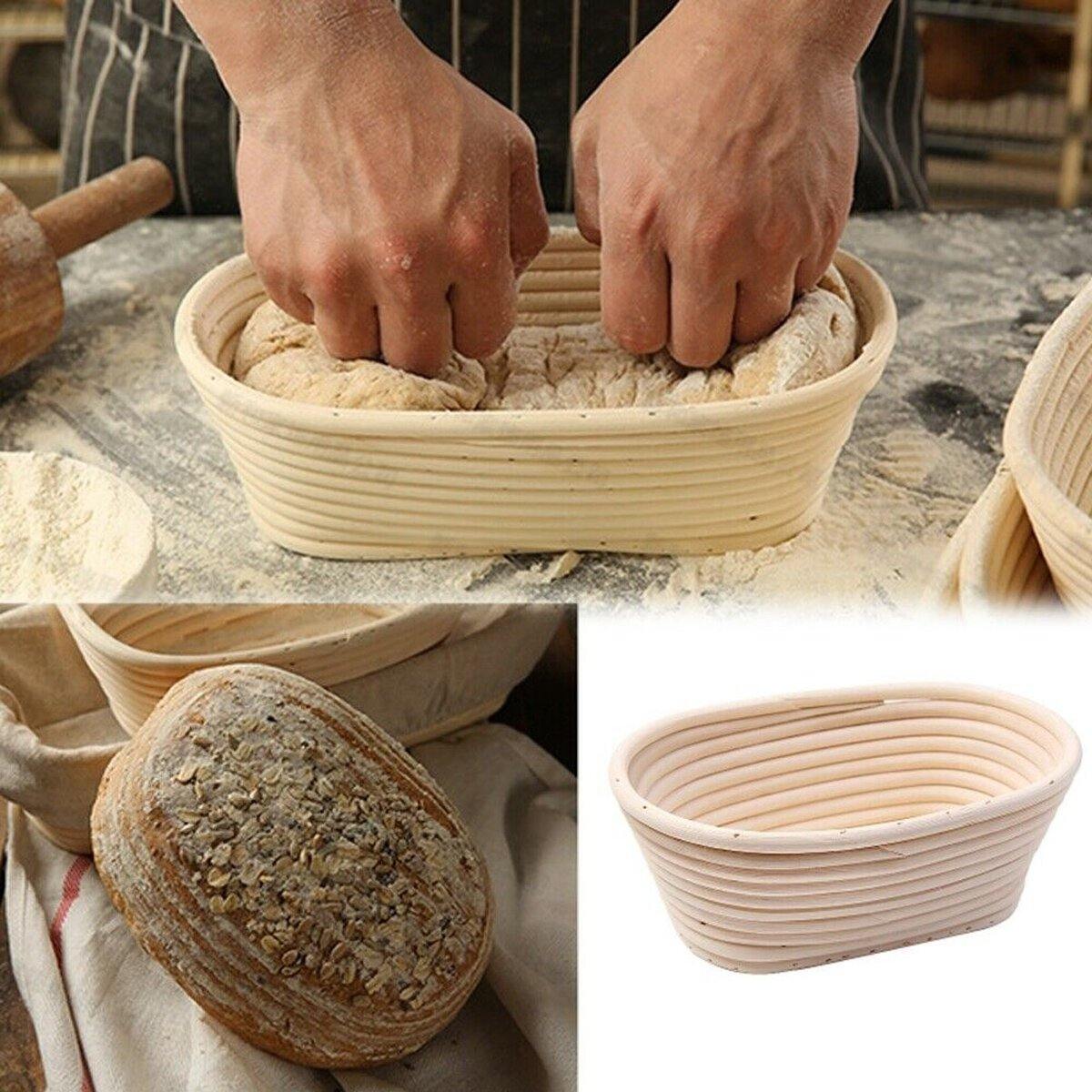 Banneton Bread Pan Bakery Proofing Bread Proofing Basket For Dough Bakery Tools Box Oval Fermentation Rattan Basket