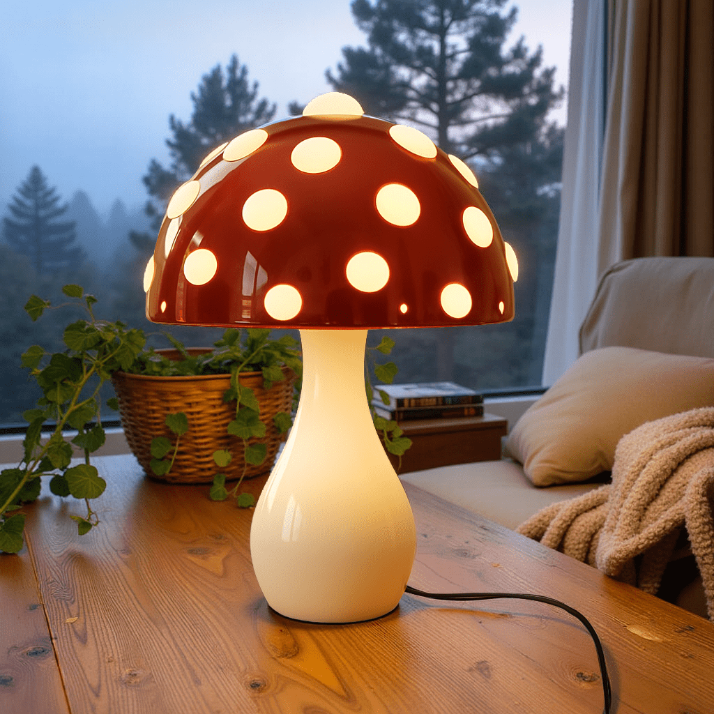 Adjustable Metal Mushroom Glow Lamp with 3 Light Modes – Compact Versatile Home Lighting
