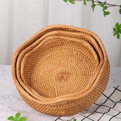Bamboo Fruit Basket – Eco-Friendly Storage for Fresh Produce – Stylish Kitchen Organizer