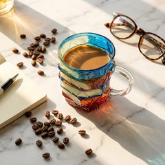 Biblio Book Mug | Borosilicate Glass, Artistic Design
