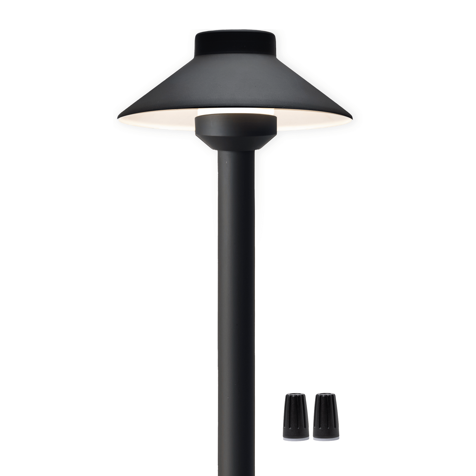 Gardenreet Lampe de chemin de paysage basse tension en laiton massif, éclairage d'accentuation extérieur à LED et éclairage de zone (chapeau)