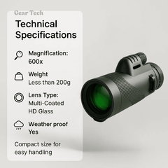 Breeze Monocular | 600x Ultra-Zoom, HD Lens