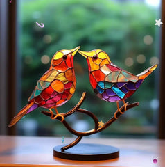 Breezy Bird Decoration | Colorful Glass Accent