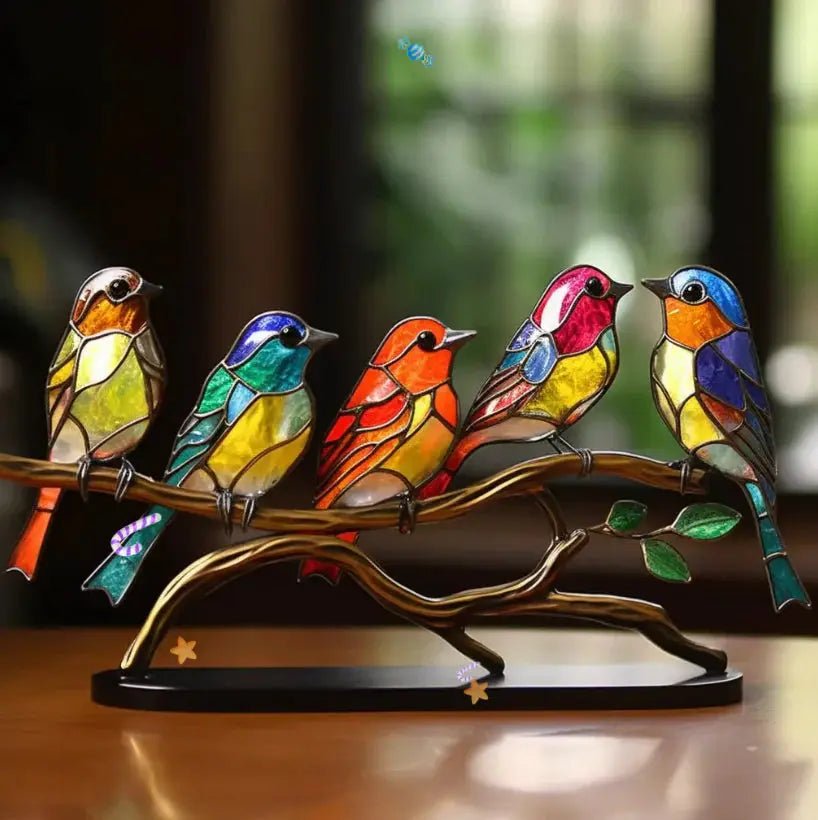 Breezy Bird Decoration | Colorful Glass Accent