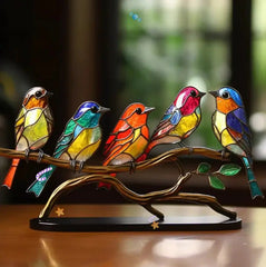 Breezy Bird Decoration | Colorful Glass Accent