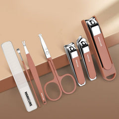 Bristol Manicure Set | 7-Piece Men's Grooming Kit, Carbon Steel