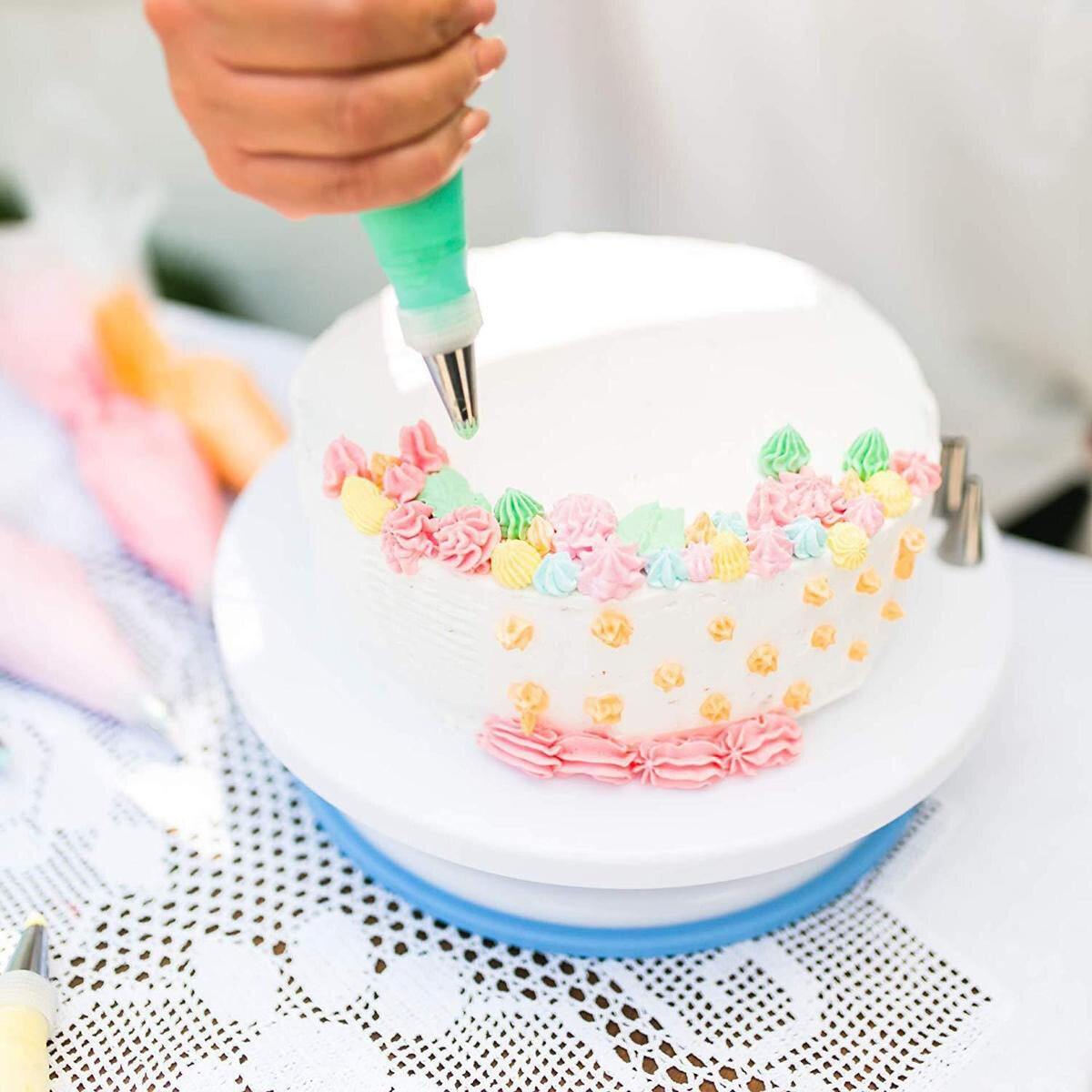 Ensemble de décoration de gâteaux à faire soi-même, 136 pièces, buses de pâtisserie en acier inoxydable, ensemble de plateaux à gâteaux, sac de confiserie, outils de cuisson 