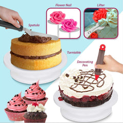 164PCS Cake Shovel Decorating Turntable Cake Making Braking Icing nozzles Mould Spatula Bags Tools Set Kit Multi-color Stainless Steel