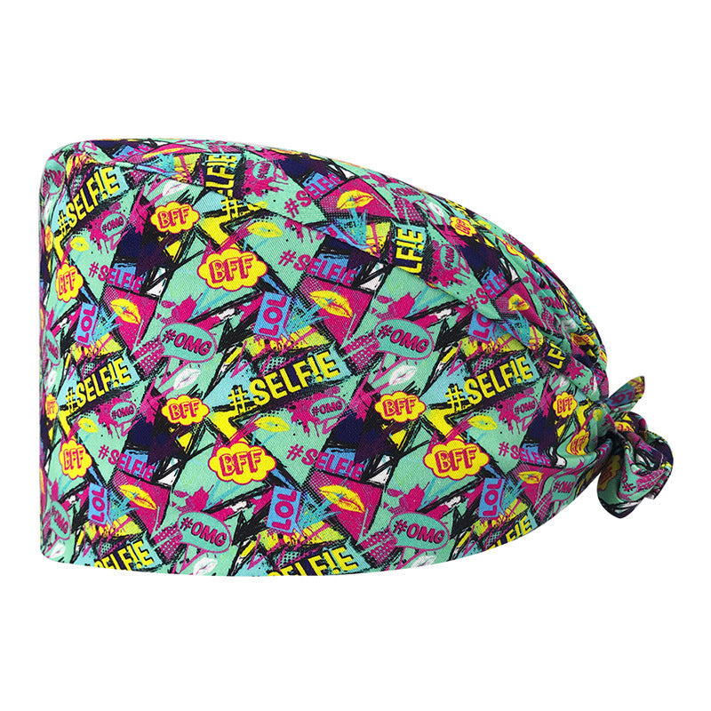 Cute Printed Cotton Nurse Hat