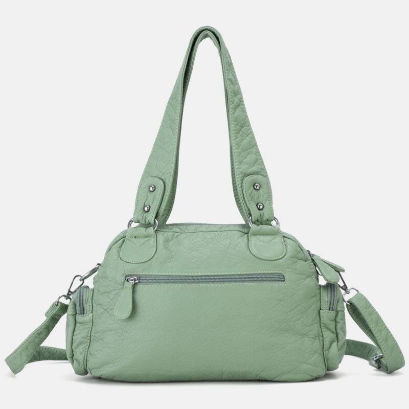 Angel Kiss Sac à bandoulière en cuir PU pour femme, sac à main multi-ports, couleur unie, tendance et décontracté 