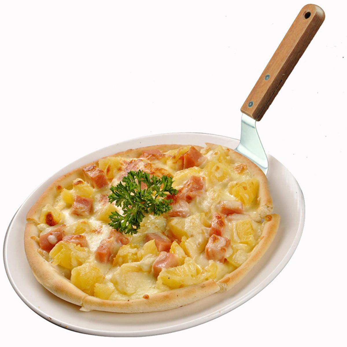 Spatule à pizza en acier inoxydable de 13 pouces, pelle à éplucher, support pour lève-gâteau, outil de cuisson 