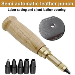 Delmar Rotary Leather Hole Punch | Adjustable Brass Tool for Crafts, Sewing & Paper Projects