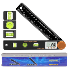 DualCheck 4-in-1 Digital Angle Ruler | 360° Finder With Bubble Levels