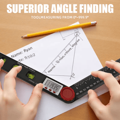 DualCheck 4-in-1 Digital Angle Ruler | 360° Finder With Bubble Levels
