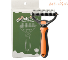 Dual-Care Dog Deshedding Rake | Undercoat Comb for Medium to Large Dogs