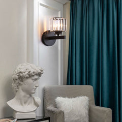 Elegant Crystal Wall Light with Modern Arm Design for Hallway and Living Spaces