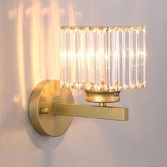 Elegant Crystal Wall Light with Modern Arm Design for Hallway and Living Spaces
