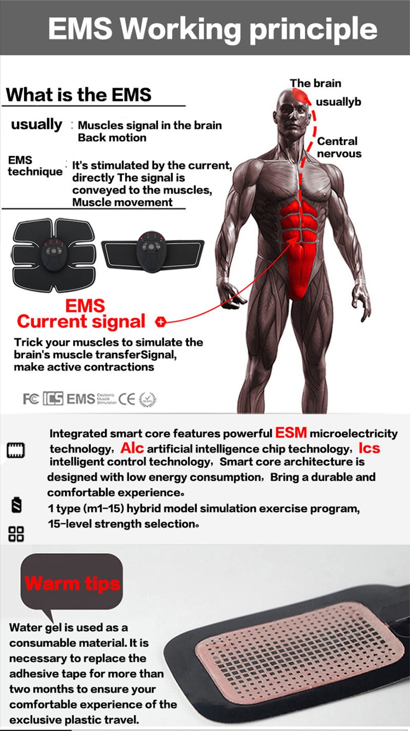 Estimulador muscular EMS para entrenamiento