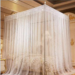 Rideau de lit de luxe de style princesse 1,8 x 2 m, panneau de literie, baldaquin, moustiquaire à quatre coins