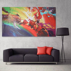 Impression sur toile abstraite ondulée 120 x 60 cm, peinture à l'huile, tableau mural, décoration d'intérieur 