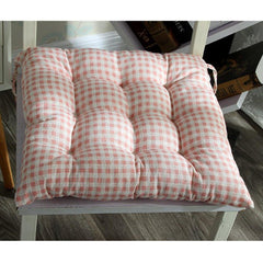 Coussin de siège carré épais en coton 40 x 40 cm, coussin de chaise respirant et doux pour le bureau et la maison 