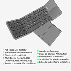 FlexType Mini Bluetooth Keyboard Portable Power Typing