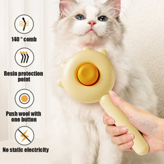 FurEase — Self-Cleaning Slicker Brush for Cats and Dogs