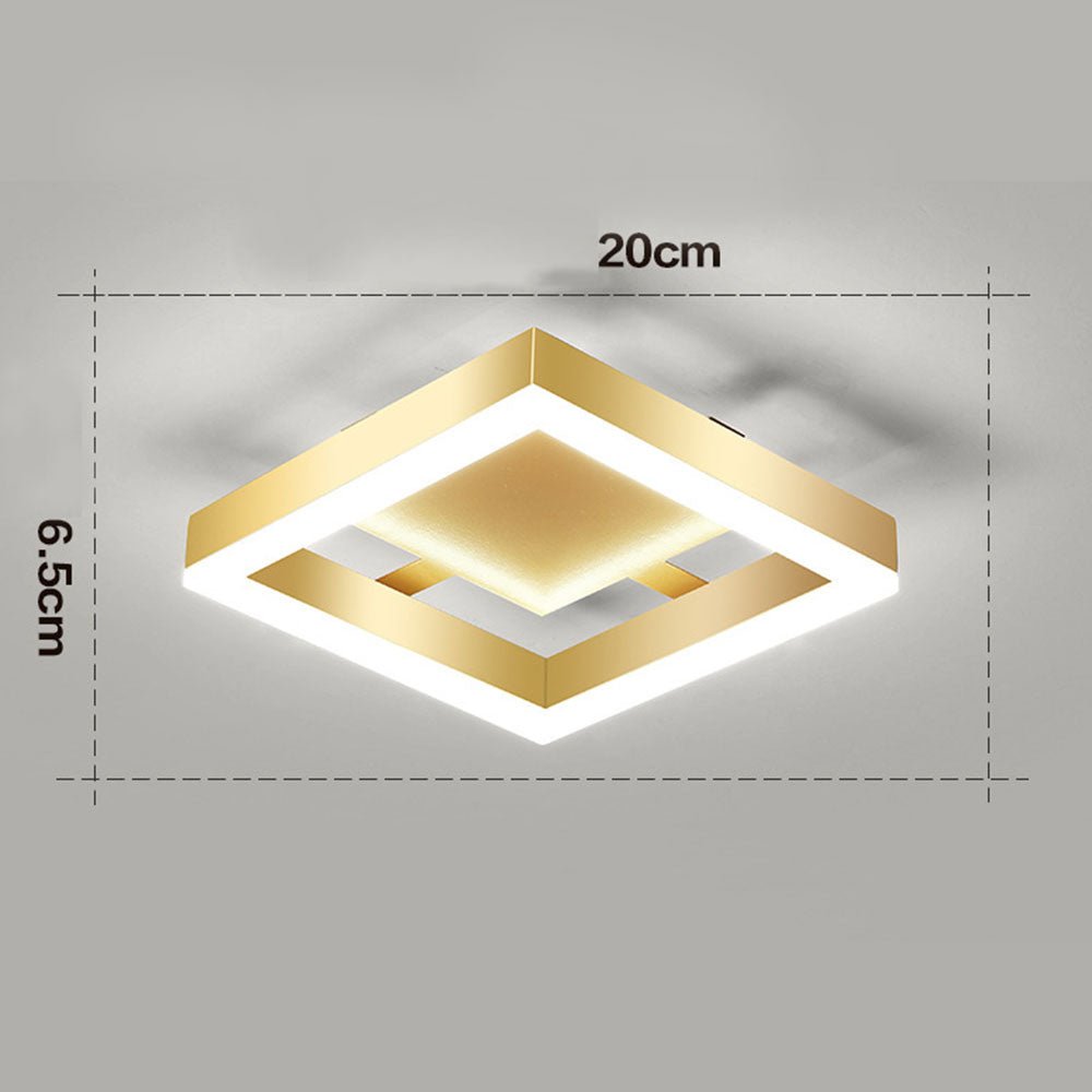 Gold LED Flush Mount Ceiling Light – Modern Design for Living Room and Bedroom