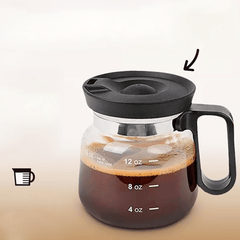 Granby 16 Oz Lidded Borosilicate Glass Mug | Heat-Resistant Coffee Cup