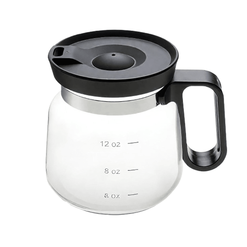 Grove 16 Oz Borosilicate Glass Coffee Mug | Silicone Sip Lid | Pot-Style Shape