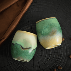 Handcrafted Ceramic Coffee and Tea Cup with Unique Glaze – Ergonomic Design for Comfort