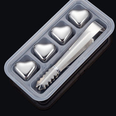 HeartSip 304 Stainless Drink Chillers | Reusable Heart Cubes for Cocktails